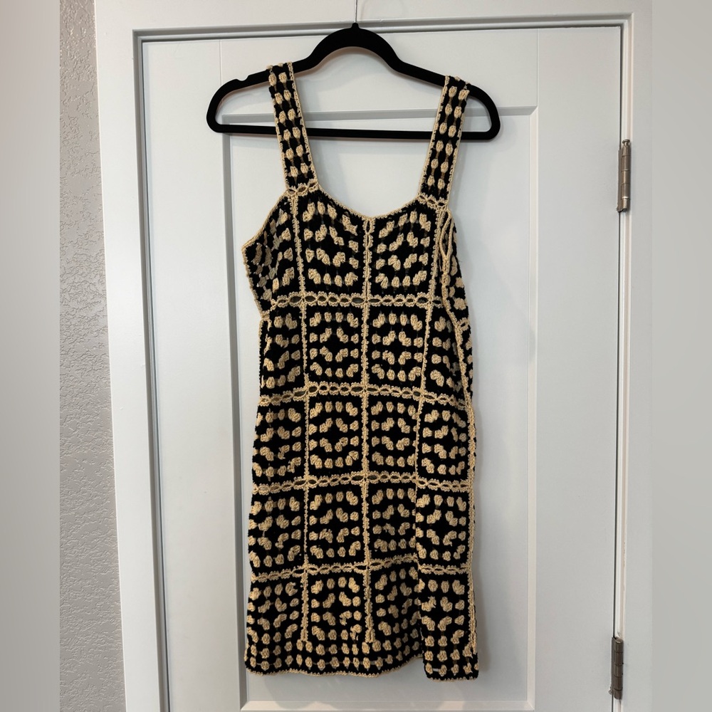 Solana Patchwork Crochet Mini Cover Up Dress - Picture 5 of 7